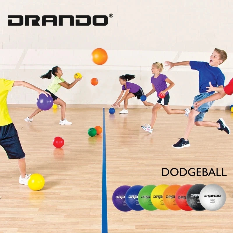 Dodgeball,7 Inch, Skin Foam Dodgeball, Low Bounce, Handball, Kickball, Playground Ball, Classic Coat Black & White Dodgeball