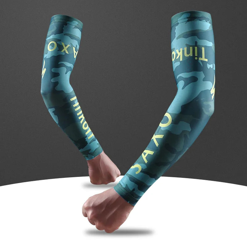 UV Sun Protection Arm Sleeves for Men & Women Sports Athletic Compression Cooling Arm Cover for Basketball, Running, Cycling