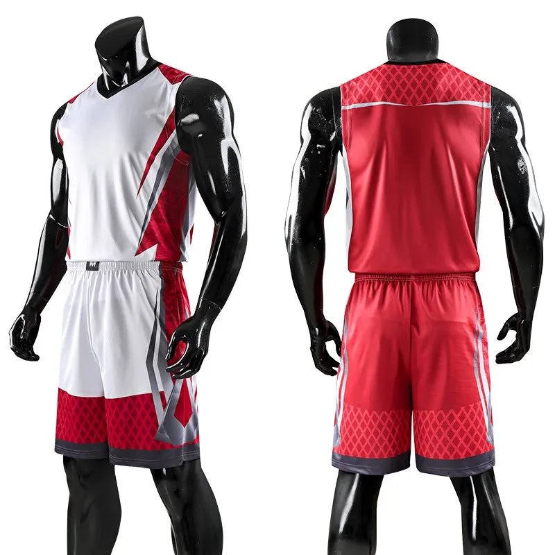 Custom Print Men Kids Basketball Jersey Sets Child College Tracksuits Breathable Men Basketball Uniforms Girls Sports Clothing