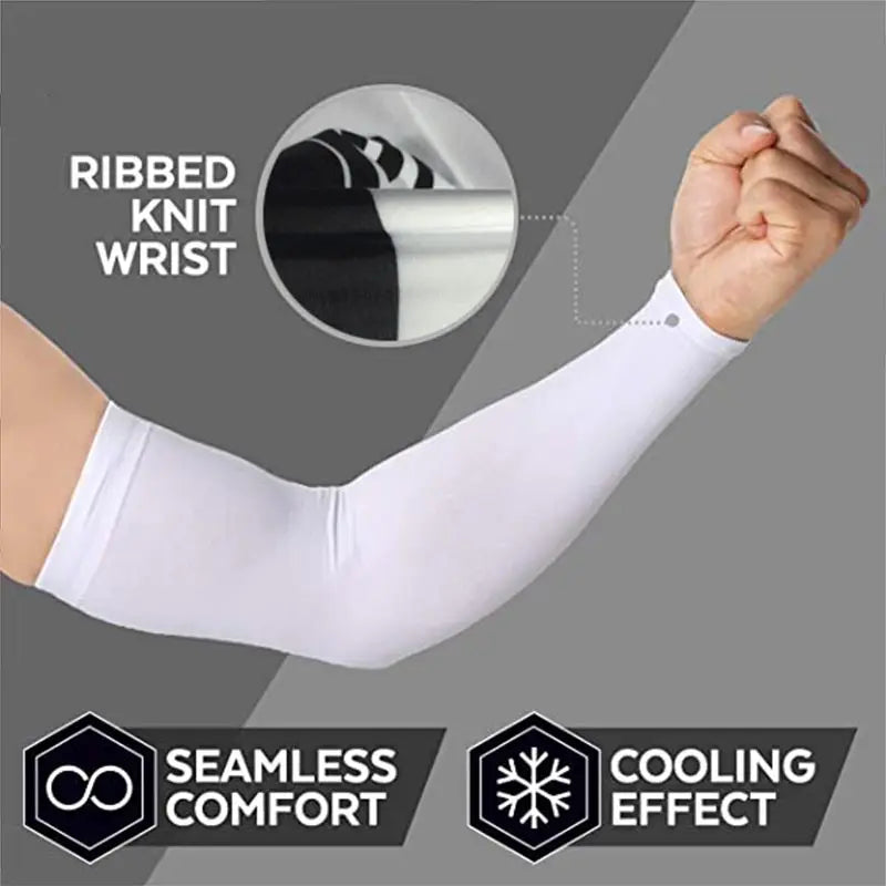 UV Sun Protection Arm Sleeves for Men & Women Sports Athletic Compression Cooling Arm Cover for Basketball, Running, Cycling