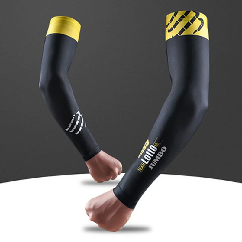 UV Sun Protection Arm Sleeves for Men & Women Sports Athletic Compression Cooling Arm Cover for Basketball, Running, Cycling